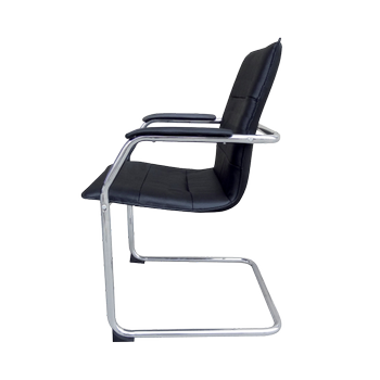 REALSPACE Baker Bezoekersstoel Kunstleder Vaste armleuning Niet in hoogte verstelbare zitting Zwart 110 kg (3078274)