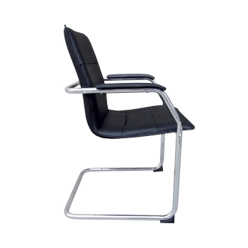 REALSPACE Baker Bezoekersstoel Kunstleder Vaste armleuning Niet in hoogte verstelbare zitting Zwart 110 kg (3078274)