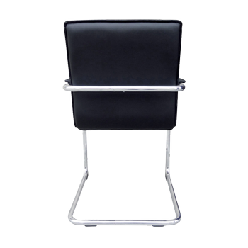 REALSPACE Baker Bezoekersstoel Kunstleder Vaste armleuning Niet in hoogte verstelbare zitting Zwart 110 kg (3078274)