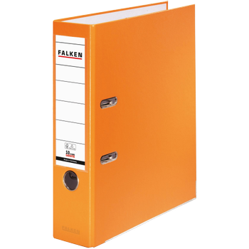 FALKEN PP-Color Breed Classeur A4 80 mm Oranje 2 Ringen Karton, PP (Polypropeen) (0)