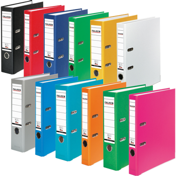 FALKEN PP-Color Breed Classeur A4 80 mm Oranje 2 Ringen Karton, PP (Polypropeen) (0)