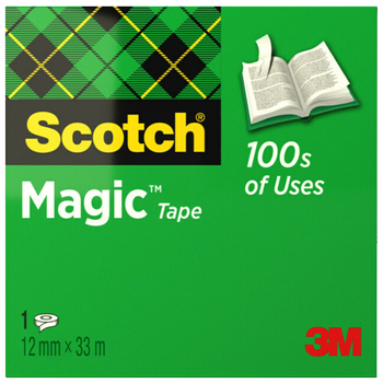 SCOTCH plakband Scotch Magic Magic 810 transparant 12 mm (B) x 33 m (L) (M8101233)