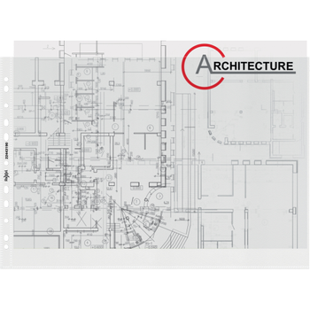 REXEL Showtassen A3 liggend Generfd Transparant 80 micron PP (Polypropeen) Opening boven 11 Gaten 10 Stuks (22443190)