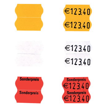 SATO Etiketten Rood 2,6 x 1,2 cm 1500 Stuks (70030S035)