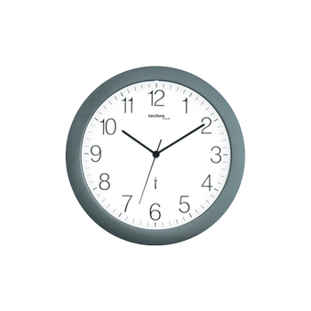 Technoline Wandklok WT8000 30 x 3 cm Zilver, wit (Unknown)