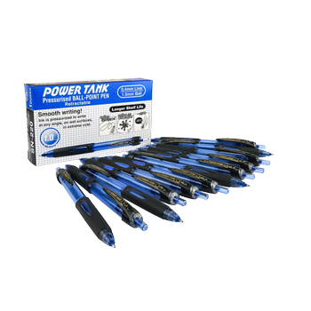 UNI-BALL Power Tank SN-220 Intrekbaar Balpen Blauw 0,4 mm Medium Balpen Navulbaar (141351)