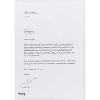 VIKING Deluxe L-map A4 Transparant PP (Polypropeen) 145 micron 25 Stuks (3352863)