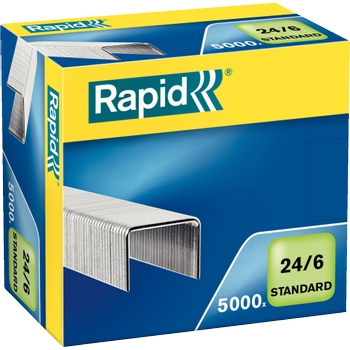 RAPID Standard Nietjes 24/6 24859800 Gegalvaniseerd staal Blauw 5000 Nietjes (24859800)