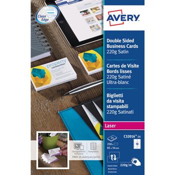 Avery Zweckform Avery Premium Visitekaartjes A4 220 g/m² Wit 25 Vellen à 10 Stuks (C32016-25)