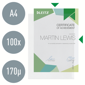 LEITZ L-map A4 Transparant PP (Polypropeen) 160 Micron 100 Stuks (4060-00-00)