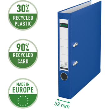LEITZ 180° Smal Classeur A4 52 mm Donkerblauw 2 Ringen 1015 PP (Polypropeen) Glad Staand (10155068)