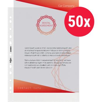 REXEL Showtassen A4 Generfd Transparant 65 micron PP (Polypropeen) Boven 11 Gaten 224804 50 Stuks (224804)