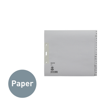LEITZ A - Z Alfabetische tabbladen Gerecycled A5 Grijs 20 tabs 100 g/m² Karton 3 Gaten 1200 (12000085)