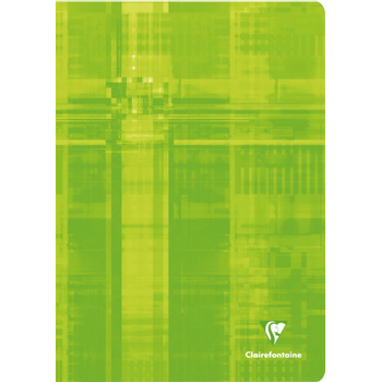 CLAIREFONTAINE A4 Geniet Schrift Kleurenassortiment Gelamineerde kartonnen kaft Geruit 4 x 8 mm 40 Vellen (3123C)