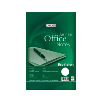 Landré Office Schrijfblok A4 Blanco Gelijmd Karton Groen Niet geperforeerd 100 Pagina's (100050262)