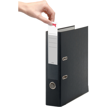 VIKING Breed Classeur A4 75 mm Zwart 2 Ringen Karton, PP (Polypropeen) Mat Staand (3936006)