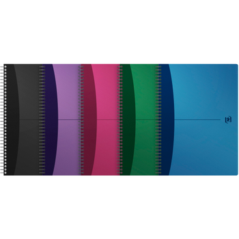 OXFORD Office Urban Mix Notitieboek A4 Geruit Spiraal gebonden Polypropyleen Kleurenassortiment 180 Pagina's 90 Vellen (100101421)