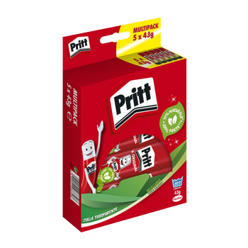 PRITT Lijmstift 43 g Transparant 1445029 5 Stuks à 43 g (1445029)
