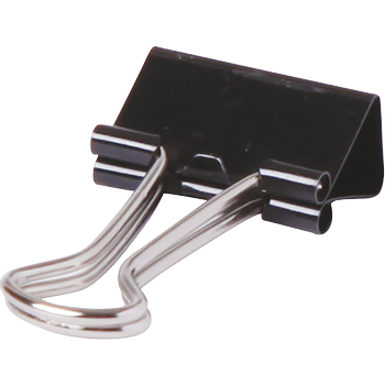 VIKING Papierklemmen Foldback Clips 19 mm Zwart 40Mn, metaal 12 Stuks (4048325)