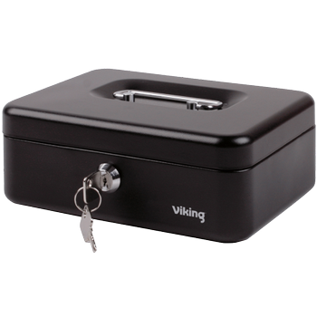 VIKING Geldkist Sleutel 3 204 x 150 x 74 mm Zwart (4049842)