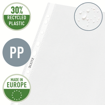 LEITZ Showtas A4 Generfd Transparant 100 micron PP (Polypropeen) Boven 11 Gaten 4704 (47040000)