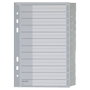 LEITZ Blanco Tabbladen A5 Grijs 12 tabs PP (Polypropeen) 11 Gaten 4370