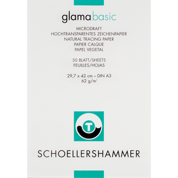 SCHOELLERSHAMMER A3 Overtrekpapier Transparant 60 g/m² Mat 50 Vellen (44538)