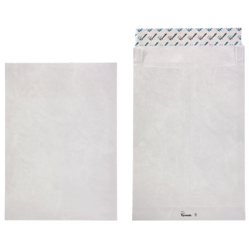 Tyvek Enveloppen Zonder Venster B4 250 (B) x 353 (H) mm Kleefstrip Wit 55 g/m² 100 Stuks (100791)