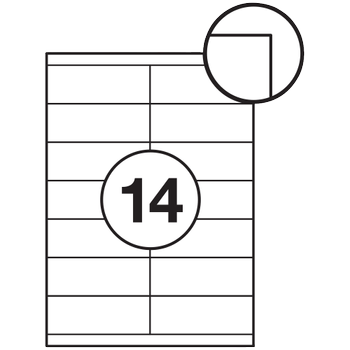 VIKING Multifunctionele etiketten  4335831 Zelfklevend Wit 105,0 x 39,0 mm 100 Vellen met 14 Etiketten (4335831)