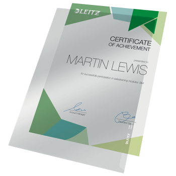 LEITZ Super Premium L-map A4 Transparant PVC (Polyvinylchloride) 150 Micron 100 Stuks (41060002)