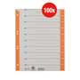 LEITZ 1 tot 10 Tabbladen A4+ Oranje Oranje 10 tabs Karton 6 Gaten 1652 100 Stuks (16520045)