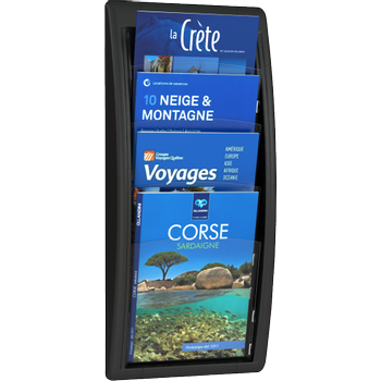 Paperflow wandfolderhouder Polystyreen 290 x 95 x 650 mm A4 Zwart (4061.01)