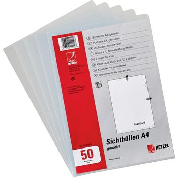 Hetzel L-map A4 Transparant PVC (Polyvinylchloride) 140 micron 50 Stuks (21780090)
