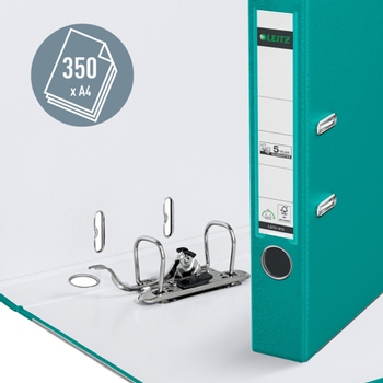 LEITZ 180° Smal Classeur A4 52 mm Turkoois 2 Ringen 1015 PP (Polypropeen) Glad Staand (10155052)