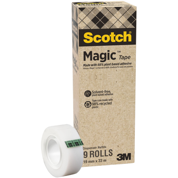 SCOTCH Plakband Scotch Magic Magic Transparant 19 mm (B) x 33 m (L) Kleine kern PP (Polypropeen)  9 Rollen (FT510284936)