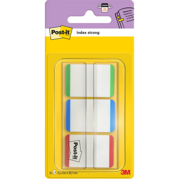 POST-IT Index Rechthoekig 2,54 x 3,81 cm Kleurenassortiment Strong 3 Stuks à 22 Strips (686L-GBR)