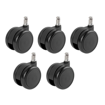REALSPACE Wielen voor harde vloeren Zwart 5 Stuks (4877298)