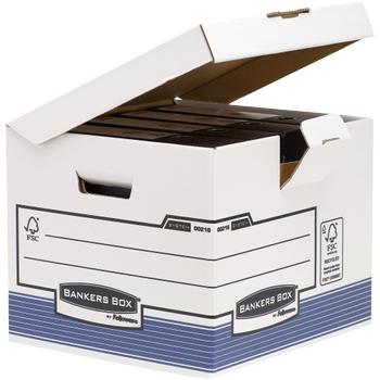 BANKERS BOX Systeem Karton Archiefdoos Blauw, wit 37,7 x 39,5 x 31 cm 10 Stuks (21601)