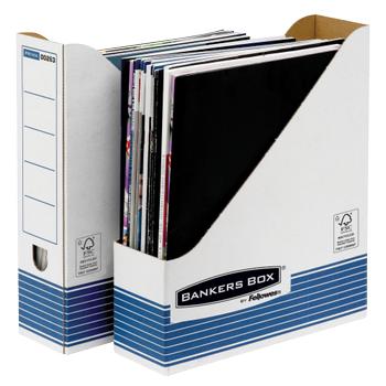 BANKERS BOX System Tijdschriftencassette A4 Blauw, wit 10 stuks 316 x 81 x 263 mm (26301)