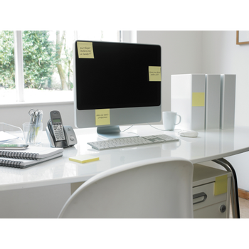 POST-IT Super Sticky Z-Notes Pro Dispenser Zwart met één blok 76 x 76 mm Kanariegeel 90 Vellen (PROB1SSCYR330)