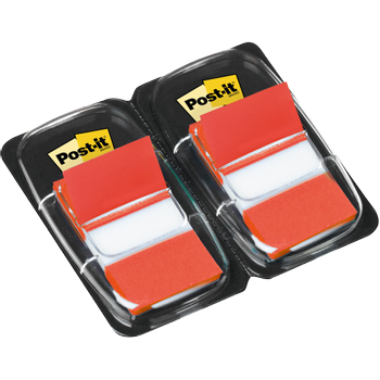 POST-IT Indexen 25,4 x 43,2 mm Rood 50 x 2 Stuks (70005076784)