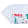 VIKING Showtassen Recycled A4 Glashelder Transparant 80 micron PP (Polypropeen) Boven 11 Gaten 50 Stuks