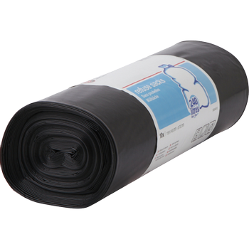 VIKING LD Vuilniszakken 240 l Trekbandsluiting Zwart PE (polyethyleen) 65 micron 10 Stuks (5334912)