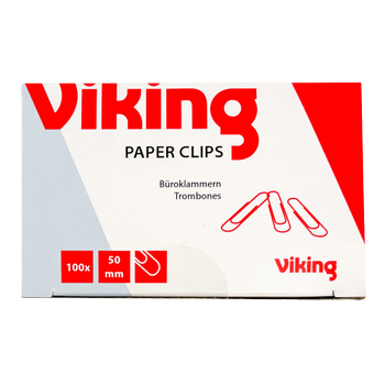 VIKING Paperclips Rond 50 mm Zilver Metaal, zink 100 Stuks (5338762)
