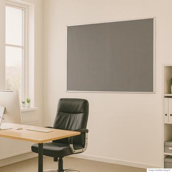 VIKING Vilt Prikbord Niet magnetisch 120 (B) x 0,81 (D) x 90 (H) cm Aluminium Grijs (5372694)