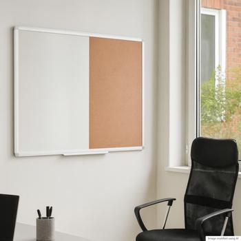 VIKING combinatiebord kurk, melamine magnetisch bruin, wit 60 x 45 cm (5373225)