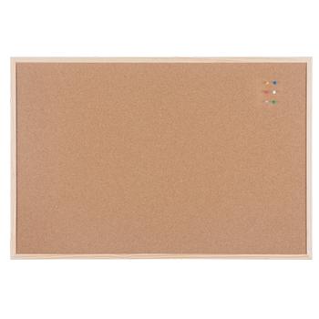 VIKING Kurk Prikbord Niet magnetisch Wandmontage 90 (B) x 1,4 (D) x 60 (H) cm Hout Bruin (5373666)
