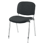 NOWY STYL Bezoekersstoel ISO Plus Stof Zwart Frame Chroom 4 Stuks (1591A111)