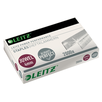 LEITZ JUWEL Nietjes 4 mm 56400000 Gegalvaniseerd staal Zilver 2000 Nietjes (56400000)