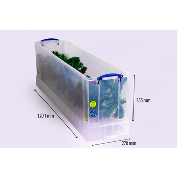 Really Useful Box Kunststof Archiefdoos 77 l Transparant 27 x 35,5 x 120,1 cm (77L3544)